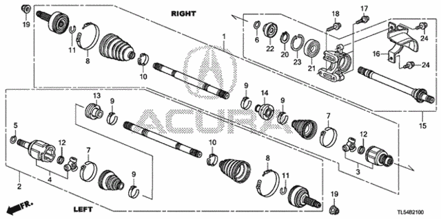 Driveshaft - Half Shaft for 2014 Acura TSX #0
