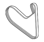 11288650740 - Cooling System: Serpentine Belt for BMW: 230i, 230i xDrive, 330i, 330i xDrive, 430i, 430i Gran Coupe, 430i xDrive, 430i xDrive Gran Coupe, 530i, 530i xDrive, 540i, 540i xDrive, 740i, 740i xDrive, 840i, 840i Gran Coupe, 840i xDrive, 840i xDrive Gran Coupe, M2, M240i, M240i xDrive, M340i, M340i xDrive, X3, X4, X5, X6, X7, Z4 Image