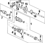 44338SM1300 - Suspension: Axle Assembly C-Clip for Acura Image