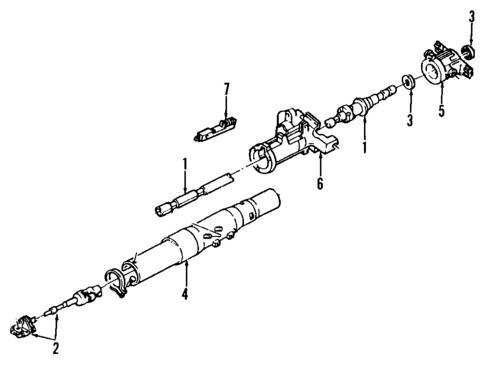Steering Column for 1992 Ford Mustang #1