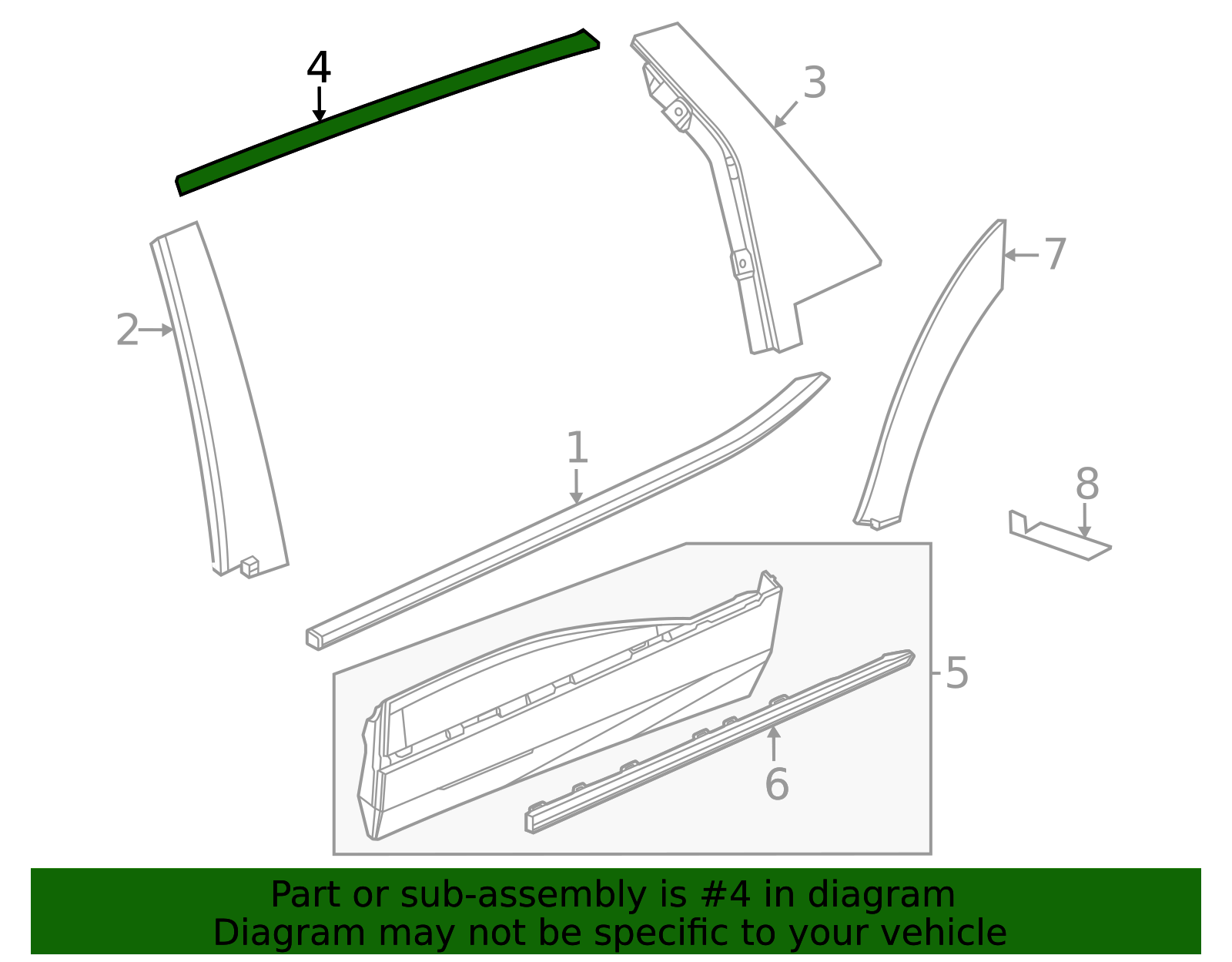 85685755 - Upper Molding - World Parts Direct