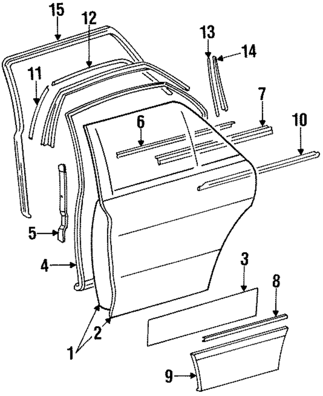 1267300805 - Body: Door Shell for Mercedes-Benz Image