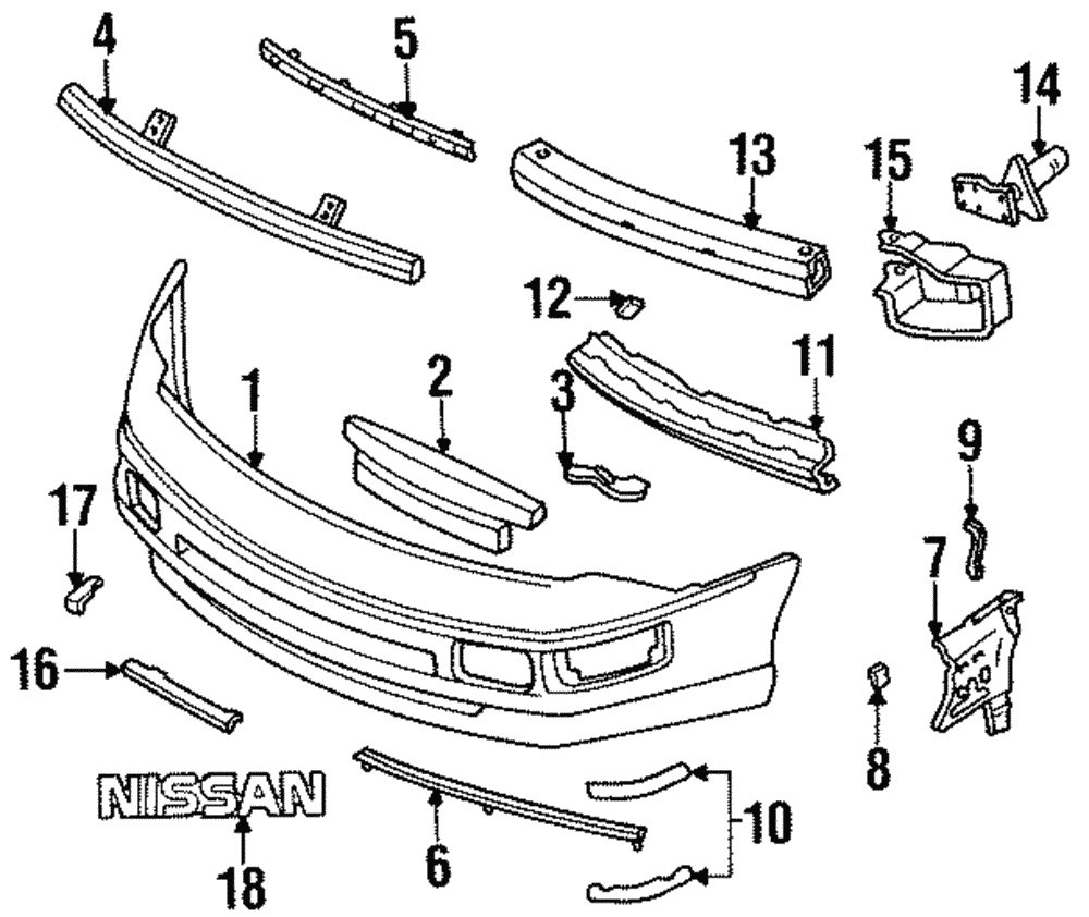 その他 STREET 2017.3 No.303 from1985to1996 1990-1996 Nissan 300ZX Bumper Cover Stay 62273-30P00