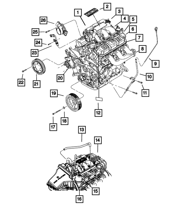 « 4648919AA – Engine 3.8L Six Cylinder : Embleme pour Mopar Image »