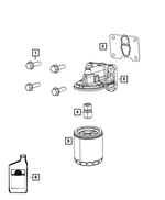 5047084AB - 2.0L DOHC 16V E22; Engine: Oil Filter Adapter Gasket for Mopar Image