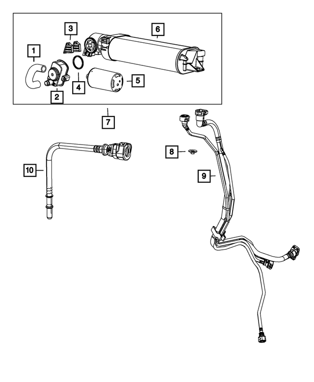 6505953AA - Emission Controls: Nut And Washer, Mounting for Mopar Image