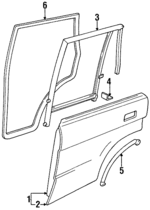ALR2371 - Body: Seal for Land Rover: Defender 110, Discovery, Range Rover Image