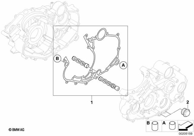 11117726461 - Engine: Gasket Set for Motor Housing -  for BMW-Motorrad Image