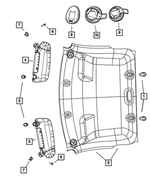1DL31BD1AA - Interior Trim: Visor for Mopar Image
