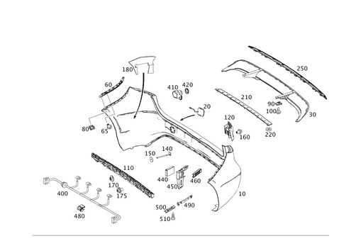 Rear Bumper for 2015 Mercedes-Benz B Electric Drive #0