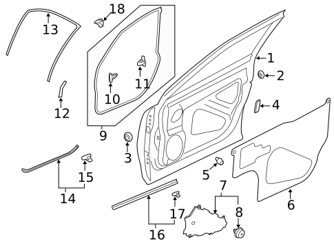 Door & Components for 2021 Subaru Forester #0