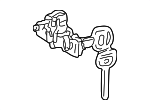 6905642020 - Body: Cylinder &amp; Keys for Toyota Image