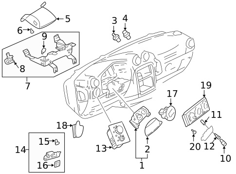 Cluster & Switches for 2002 Pontiac Aztek #0