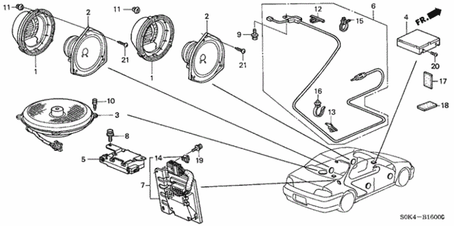 Radio Antenna - Speaker for 2000 Acura TL #0