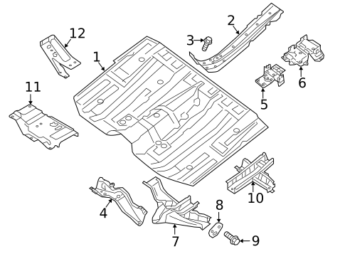 Floor & Rails for 2014 Nissan Pathfinder #0