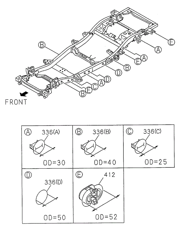 Frame - Grommets for 1998 Acura SLX #0