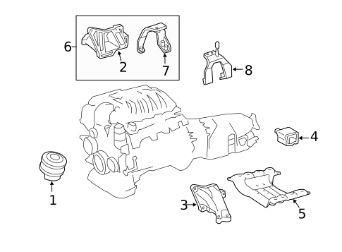 Engine & Trans Mounting for 2013 Mercedes-Benz S350 #0