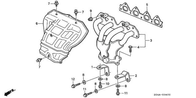 Exhaust Manifold (3) for 2000 Honda Civic #0