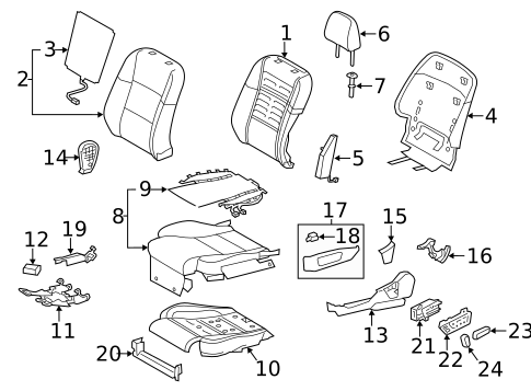 Driver Seat Components for 2018 Lexus GS F #2