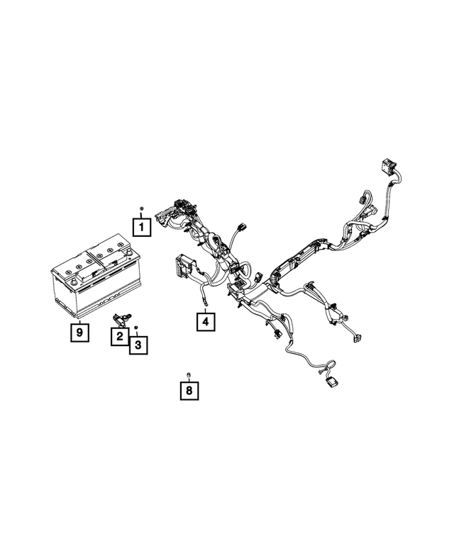 68293805AF - : Battery, Alternator, And Starter Wiring for Mopar Image
