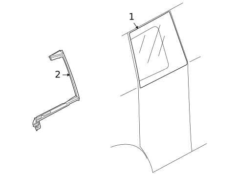 Glass - Rear Door for 2013 Mini Cooper #0