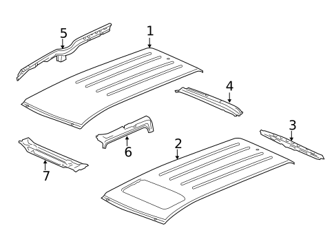 Roof & Components for 2017 Honda Odyssey #0