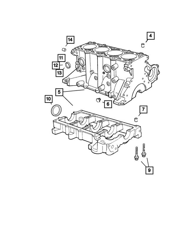 RL114430AD - Engine 2.4L Four Cylinder (Turbo): Short Block for Mopar Image