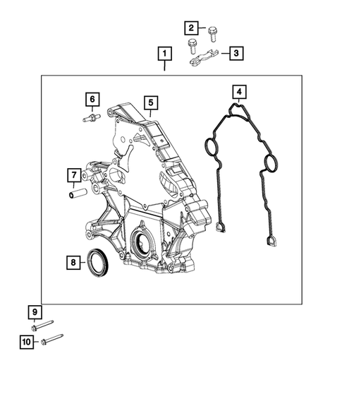 Timing Belt/Chain and Cover and Balance Shaft for 2016 Ram 2500 #0
