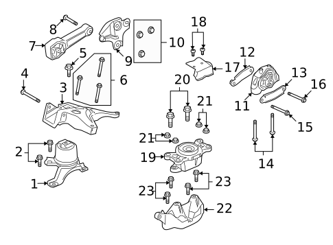 Engine & Trans Mounting for 2009 Land Rover LR2 #0