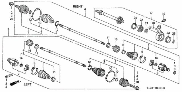 ほく TRQ Front Left CV Axle Shaft Assembly Fits 13-16 Santa Fe