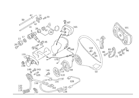 Steering Wheel and Steering Wheel Lock for 1988 Mercedes-Benz 300E #4