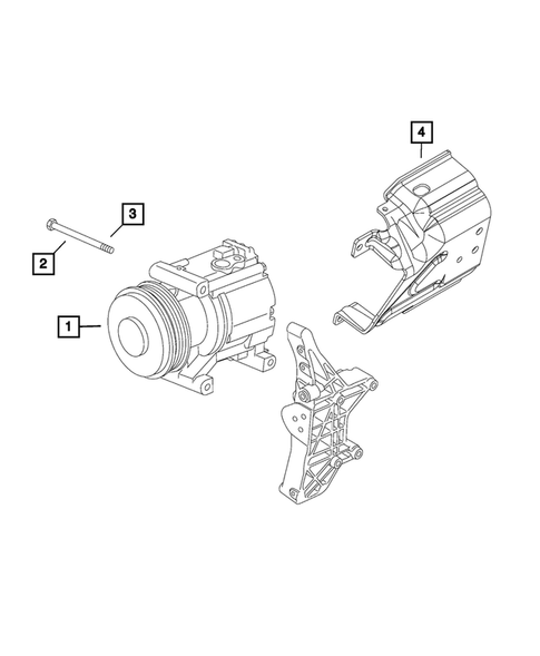 Air Conditioner Compressor and Mounting for 2020 Jeep Renegade #0