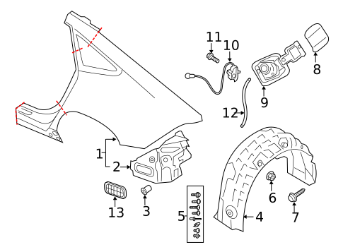 Quarter Panel & Components for 2023 Audi RS3 | OEM Parts Online