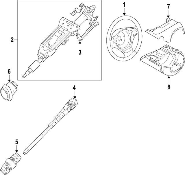 61316825954 - Steering: Upper Shroud for BMW Image