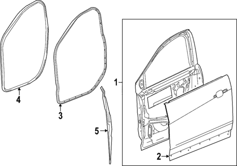 Door & Components for 2025 Cadillac LYRIQ #1