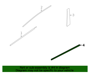 80870-1VY0A - Door Molding 2011-2015 Nissan | Official Nissan Parts Store