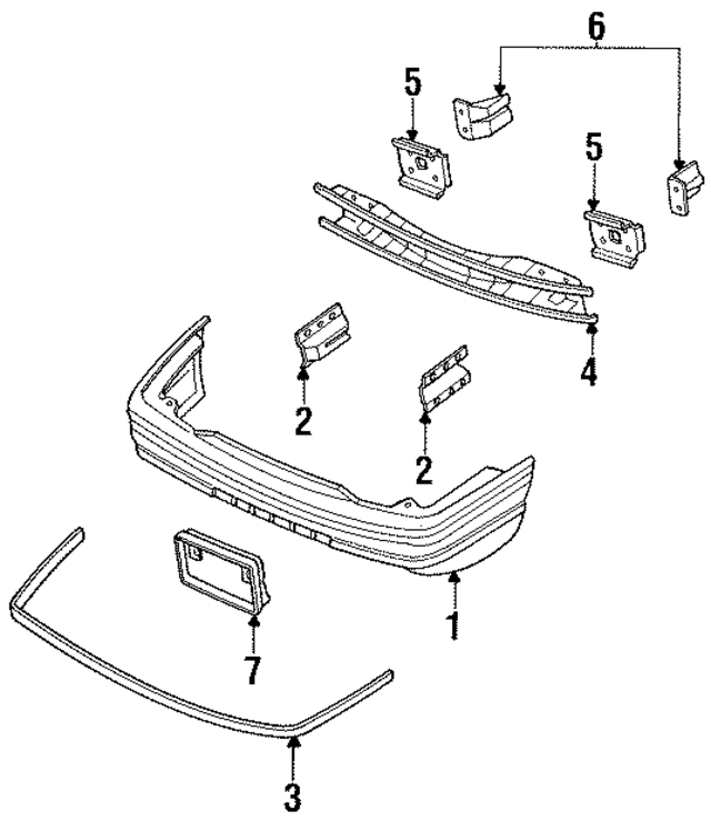 F2CZ17757A - Body: Bumper Cover for Ford: Escort Image