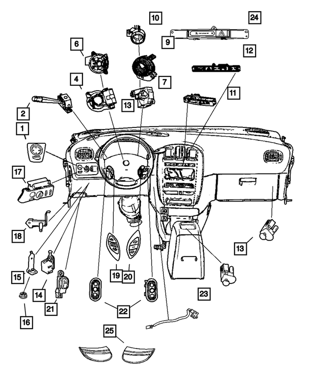 4685711AC - Electrical: Multifunction Switch for Mopar Image