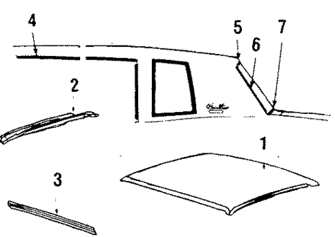 Roof & Back Glass for 1987 Pontiac Grand Prix #0