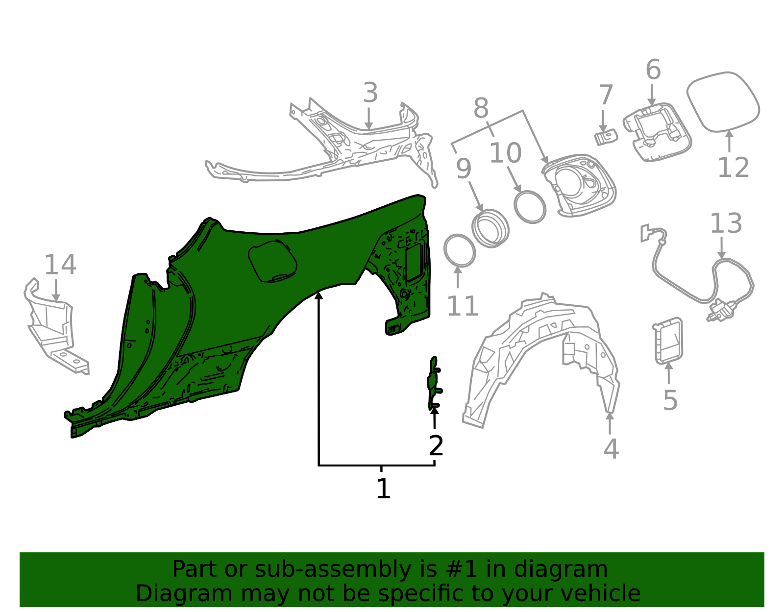 61111-11040 - Quarter Panel 2021-2025 Lexus LC500 | Longo Lexus Parts