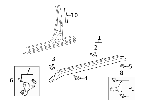 Exterior Trim - Pillars for 2004 Scion xA #0