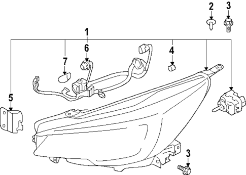 Headlamp Components for 2023 Subaru Ascent #0