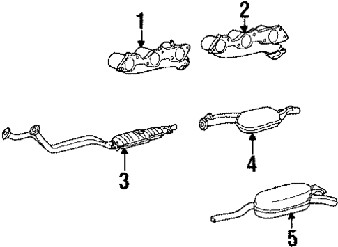 Exhaust Components for 1992 Mercedes-Benz 300E #0