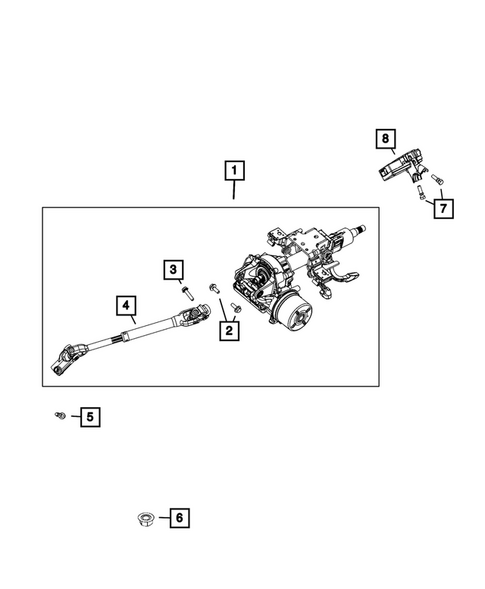 Steering Column and Intermediate Shaft for 2023 Jeep Renegade #0