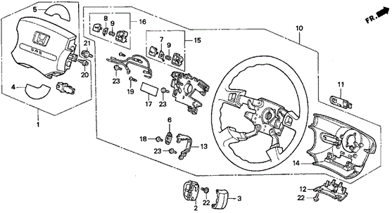 Steering Wheel ('95-'97) for 1997 Honda Odyssey #0
