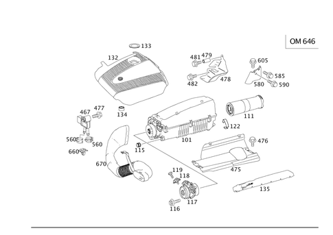 Air Intake, Diesel Vehicles for 2002 Mercedes-Benz C 320 #0