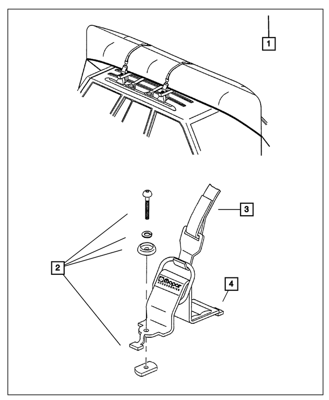 5016389AA - Mopar Accessories - Component Parts: Accessory Hardware Kit for Mopar Image