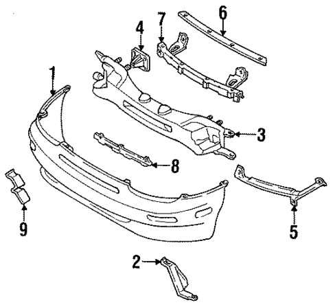Front Bumper for 1993 Mazda MX-3 #0