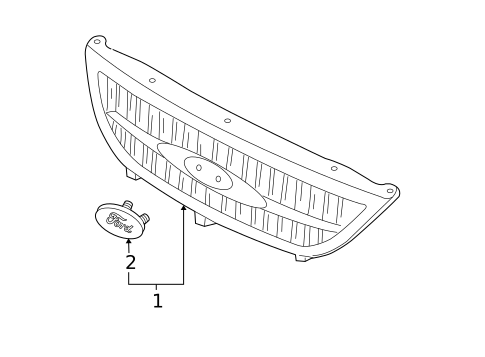 Grille & Components for 2004 Ford Freestar #0