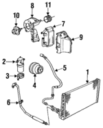 3052180 - HVAC: Dehydrator Bracket for Chevrolet: S10, S10 Blazer | GMC: Jimmy, Jimmy S15, S15, Sonoma, Syclone, Typhoon | Oldsmobile: Bravada Image